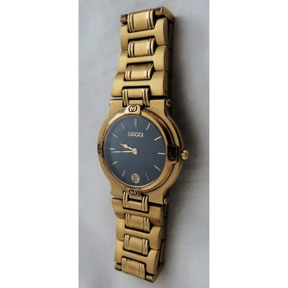 GUCCI 9200M Vintage Unisex Quartz 18K Gold-plated Swiss Made Watch 32mm - Picture 1 of 16